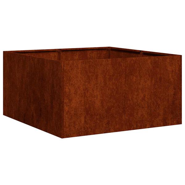 vidaXL Fioriera Arrugginita 80x80x40 cm in Acciaio Corten
