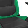 vidaXL Sedia da Gaming Massaggiante Nero e Verde in Similpelle