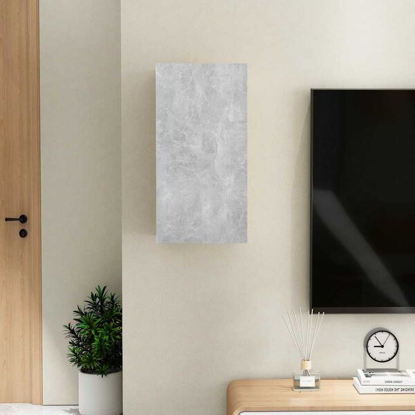 vidaXL Mobile Porta TV Grigio Cemento 30,5x30x60 cm Legno Multistrato