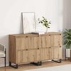 vidaXL Credenza 2 pcs Rovere artigianale 60 x 35 x 70 cm