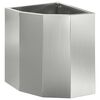 vidaXL Vaso d'angolo Argento 30 x 30 x 35 cm Acciaio zincato