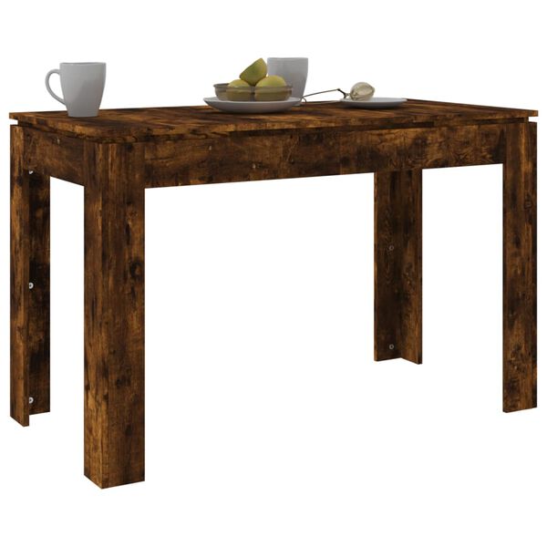 vidaXL Tavolo da Pranzo Rovere Fumo 120x60x76 cm Legno Multistrato