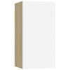 vidaXL Mobili TV 4 pz Bianco e Rovere Sonoma 30,5x30x60 cm Multistrato