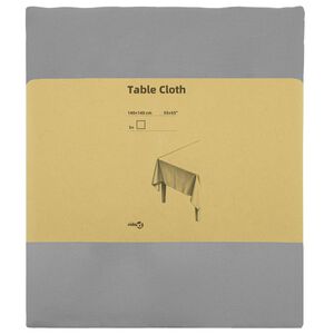 vidaXL Tovaglia da Tavolo 5 pz Grigio Chiaro 140 x 140 cm Poliestere