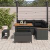vidaXL Set Divano da Giardino con cuscino 8 pcs Nero Poly Rattan