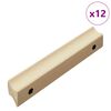 vidaXL Maniglia Dritta 12 pcs Colore Legno Naturale 130 x 25 x 30 mm
