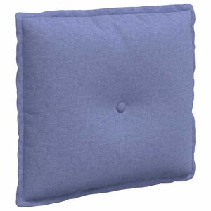 vidaXL Cuscino per Schiena Blu jeans 50 x 19 x 45 cm Tessuto
