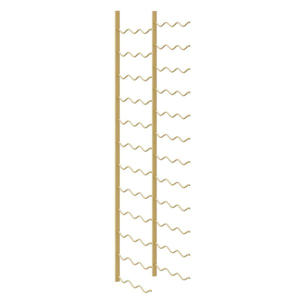 vidaXL Portavini da Parete per 36 Bottiglie Oro in Ferro