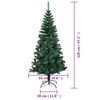 vidaXL Albero di Natale Artificiale Punte Iridescenti Verde 120 cm PVC