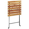 vidaXL Tavolo Bistrò Pieghevole 55x54x71cm Legno Massello Teak Acciaio