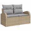 vidaXL Set Divano da Giardino con cuscino 11 pcs Beige Poly Rattan