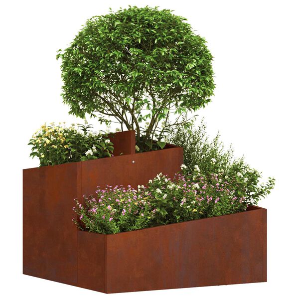vidaXL Vaso da giardino Marrone 60 x 60 x 50 cm