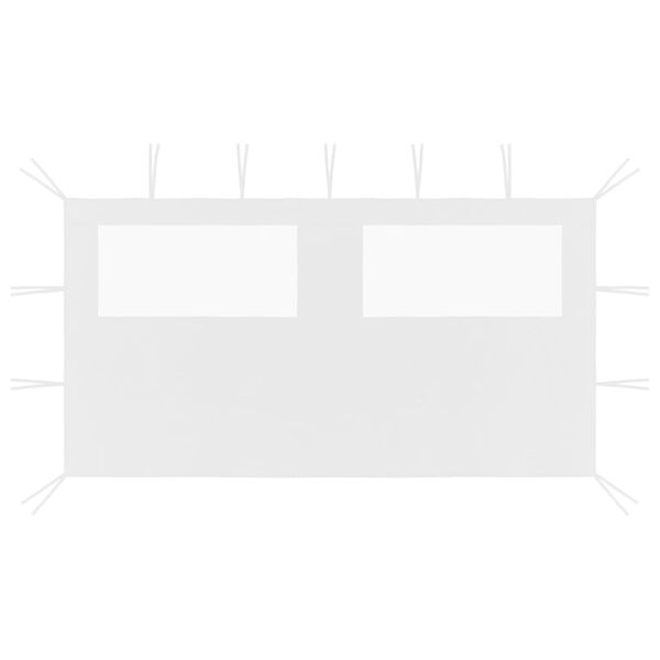 vidaXL Parete con Finestre per Gazebo 4x2 m Bianca