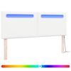 vidaXL Testiera LED Bianco 144 cm Pelle Sintetica