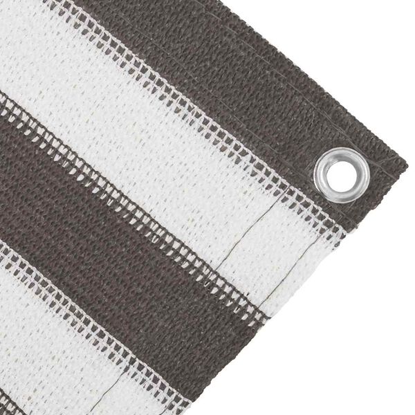 vidaXL Tappeto da Tenda Antracite e Bianco 400x400 cm HDPE