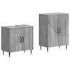 vidaXL Set di Armadi da Bagno da 2 Pezzi HAARLEM Sonoma grigio