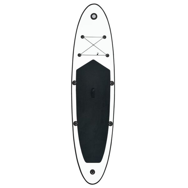 vidaXL Set Tavola da SUP Gonfiabile Nero e Bianco