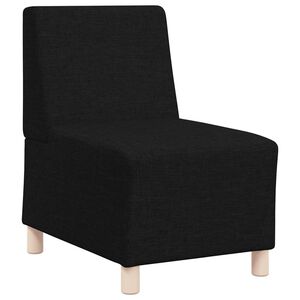 vidaXL Divano componibile senza braccioli nero 55 cm in tessuto