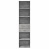 vidaXL Credenza Grigio Cemento 45x42,5x185 cm in Legno Multistrato