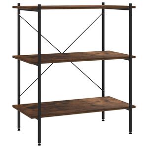vidaXL Scaffale con 3 Mensole Nero e Naturale 80x40x92 cm