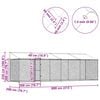 vidaXL Gabbia per Cani con Tetto Argento 800 x 200 x 256 cm