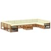 vidaXL Set divani con cuscino 11 pcs Legno di Acacia Massello