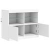 vidaXL Credenza con Luci LED Bianca 81x37x67 cm