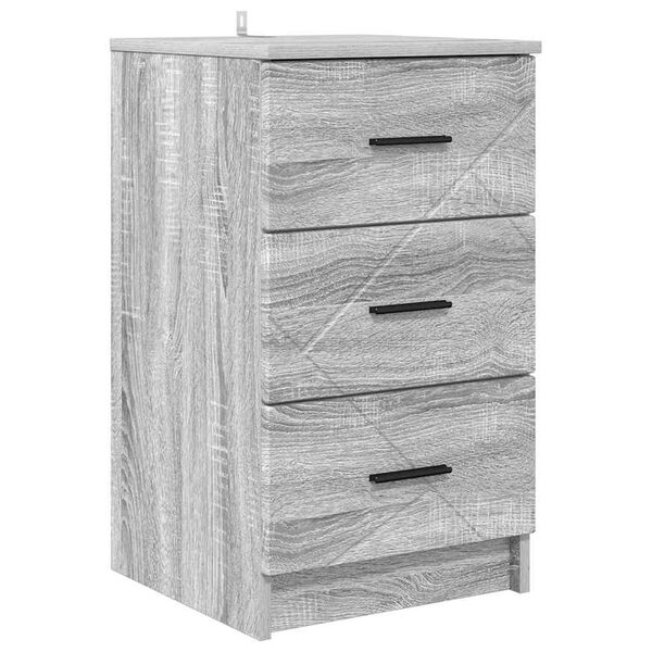 vidaXL Armadio da Notte con cassetto Grigio sonoma 38 x 38 x 66 cm