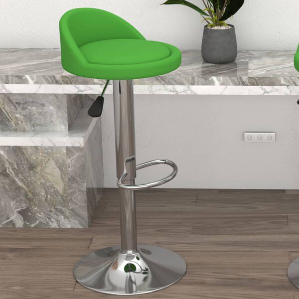 vidaXL Sgabello da Bar Verde in Similpelle