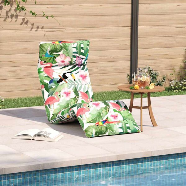 vidaXL Lettino Pieghevole Multicolore 175x54x8,5 cm in Tessuto Oxford