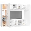 vidaXL Set Mobili Porta TV 8 pz Bianco in Legno Multistrato