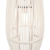 vidaXL Lampadario da Soffitto Bianco in Salice 40 W 27x68 cm Ovale E27