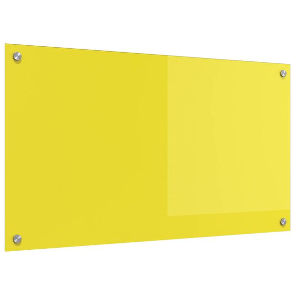 vidaXL Rivestimento da Cucina Giallo 90 x 50 x 0,6 cm vetro temperato