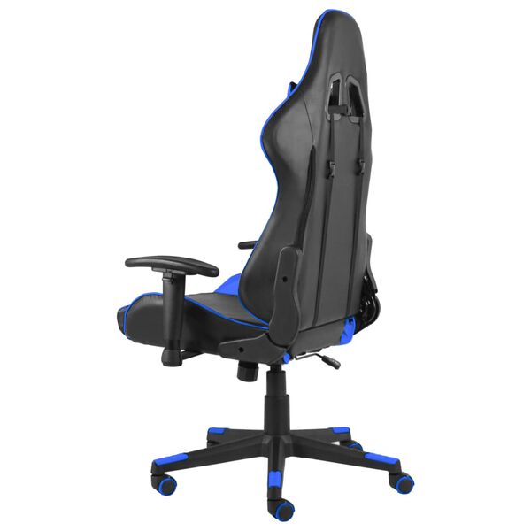vidaXL Sedia da Gaming Girevole Blu in PVC