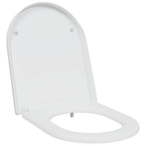 vidaXL Sedile del WC con rilascio rapido Bianco 46.2 x 36 x 4.3 cm