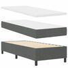 vidaXL Letto a molle con materasso Grigio scuro 90 x 190 cm Tessuto