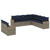 vidaXL Set Divani da Giardino 9 pz con Cuscini Grigio in Polyrattan