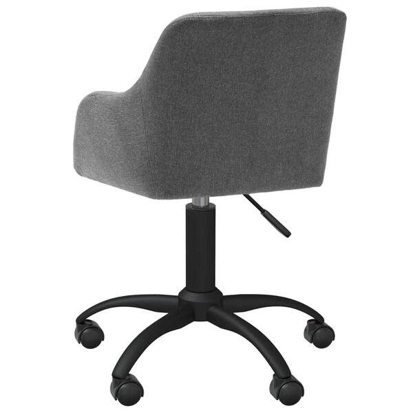 vidaXL Sedie da Pranzo Girevoli 4 pz Grigio Chiaro in Tessuto