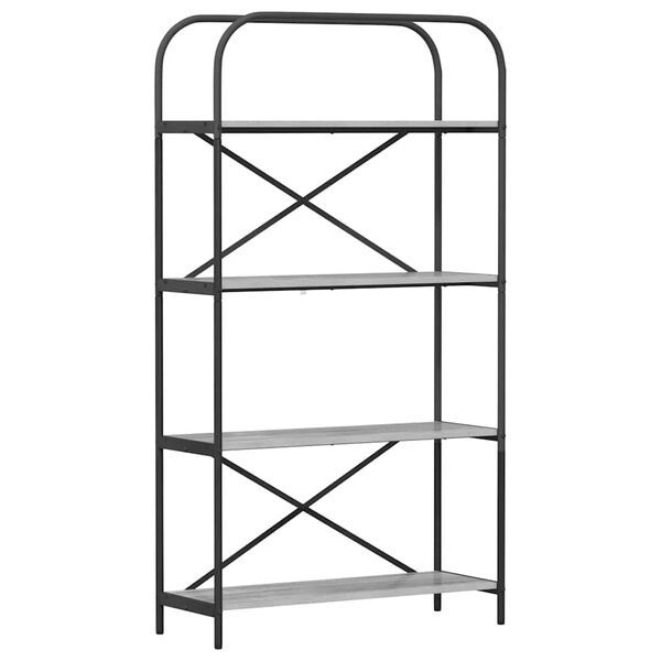 vidaXL Libreria Grigio Sonoma 80 x 30 x 146 cm Legno multistrato