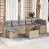 vidaXL Set Divano da Giardino 8 pcs Beige polyrattan