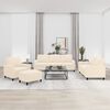 vidaXL Set di Divani 4 pz con Cuscini Crema in Velluto