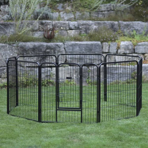 Kerbl Recinzione per Animali da Esterno con Porta Nera