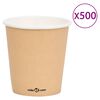 vidaXL Bicchieri di Carta da Caff&egrave; 200 ml 500 pz Marroni