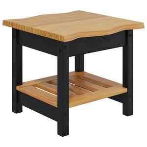 VidaXL Tavolo laterale con lo scaffale EKAI Nero 50 x 50 x 45,5 cm
