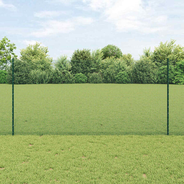 vidaXL Recinzione con Posto Verde 1,2 x 25 m Acciaio e PVC