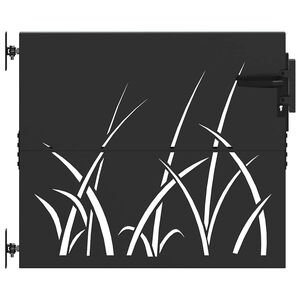 vidaXL Cancello da giardino con blocco Nero 85 x 100 cm