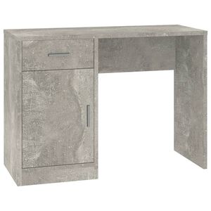 vidaXL Scrivania Cassetto Grigio cemento 100x40x73cm Legno Multistrato