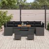 vidaXL Set Divano da Giardino con cuscino 13 pcs Nero polyrattan