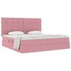 vidaXL Letto con contenitore e LED Rosa 200 x 200 cm Velluto