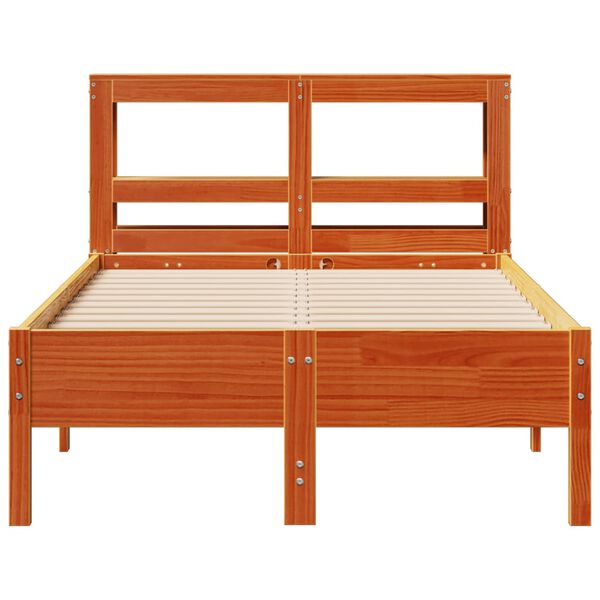 vidaXL Letto senza Materasso Marrone Cera 100x200 cm in Legno di Pino